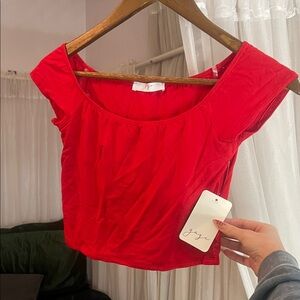Gaze Vibrant Red Crop Top